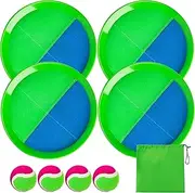 Beach Games, Toss and Catch Ball Set Interactive Beach Games Parent-Child Pool Includes 4 Paddles for Kids Adults