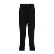 [Ralph Lauren Purple Label] Ralph Lauren Purple Label-Black Pintuck Wool Jogger Pants-Uomo L STAND