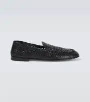 [Dolce & Gabbana] Dolce & Gabbana Woven leather loafers AU 7 black