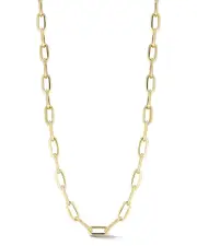 Sphera Milano 14K Over Silver Bold Knife Edge Paperclip Necklace