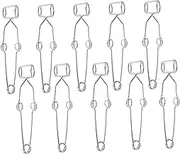10pcs Laboratory Test Tube Clamp Clamp Stand Laboratory Equipment Lab Microscope Accessories Metal Test Tube Clip Metal Lab Holder Silver Iron