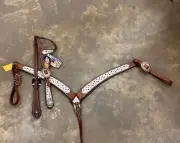 Weaver Leather Headstall and Breast Collar Set NWT Bling