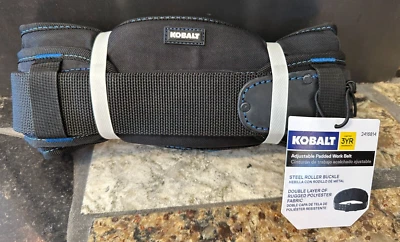 Kobalt General Construction Polyester Adjustable Padded Tool (Work) Belt