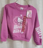 Hello Kitty Spring Crocus Girls Crewneck Sweatshirt M (7/8) Brand New with Tags