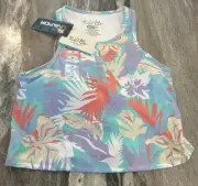 Salt Life Tropical Bra Crop Top Exercise Swimsuit Top Built In Bra NWT Size XS