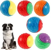 HSHGZSR 6 Pcs Squeaky Balls for Dogs Vibrant Color Squeaky Balls Dog Squeaky Toy Balls for Training Puppy Pet High Bouncy Interactive Chewing Squeaky Balls Dog Teething Balls for Dogs Games