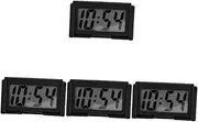 ULTECHNOVO 4pcs Car Digital Clock Desk Clock Clocks for Dash Magnetic Digital Clock Monitor Digital Calendar Day Clock Large Digital Clock Stick Car Clock Travel Alarm Clock Black Plastic