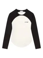 [Courreges] Courreges-T-Shirt A Maniche Lunghe Circle Contrast-Donna M
