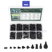 420Pcs Computer Screw Set PC Motherboard Screws Spacers for Universal Motherboar