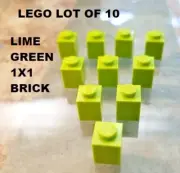 LEGO Lot of 10 Lime Green 1x1 Brick Building Brick Part Block Disney Castle
