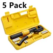 5PCS 10Ton 8Dies Hydraulic Crimper Crimping Tool Wire Battery Cable Lug Terminal