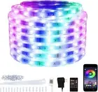 50FT 15M RGB LED Strip Lights Waterproof Music Sync Remote Control Indoor Out...