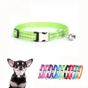 Cat Bell Collar, Reflective Nylon Metal Buckle XS Puppy Collars with Bell for...