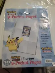 Pack of 10 - 9 Pocket Pages Pokemon Ultra Pro Storage Sleeves TCG