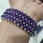 天然紫水晶手鍊 紫水晶手環 紫水晶手珠 貔貅戒子 紫水晶貔貅戒子 天然紫水晶貔貅