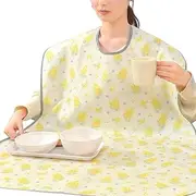 Style Decor WA200200 Nursing Meal Apron (Water Repellent, Table Mat Type), Set of 2, Mimosa Fleur, Meal Apron, Nursing Care, Stylish, Cute, Elderly, Nursing Facilities, Nursing Supplies, Washable