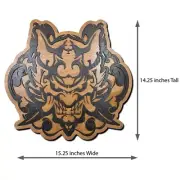 Oni Wooden Wall Art - Handcrafted Japanese Mythology Decor, Premium Baltic Birch