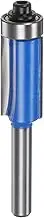 uxcell Flush Trim Router Bit 1/4" Shank 1/2" Dia 1" Cutting Depth Top Bearing Flush Straight Cut Trimming Router Bits Carbide for Particle Board Plywood MDF Woodwork, Blue