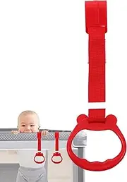 Playpen Pull up Rings - Crib Tool Rings Playpen Rings to Pull up on - Colorful, Ergonomic Playpen Accessories for Helping Baby Stand, Walk