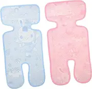 Generic 2pcs Mat Carriage Cushion Carriage Pad Babydoll Stroller Cars Automotive Stroller Wagon Seat Cooling Inflatable Babies Plus Liner Non-Woven Fabric