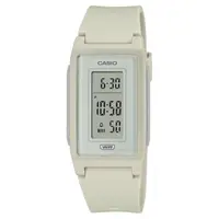 在飛比找momo購物網優惠-【CASIO 卡西歐】輕巧電子錶 米白色 環保材質錶帶 生活