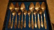 Melchior set (spoons, knives and forks, 6 persons). Olympics 1980 Moscow. Rarity