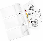Phomemo White Adhesive Thermal Sticker Paper 53mm, Compatible with Phomemo M02/M02S/M03/M04S Mini Thermal Printer, Black Text, 3 Rolls, Suitable for Notes, List, Sticker