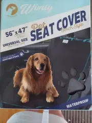 New WIMSY Pet Seat Cover for Dogs Car Back Seat Protector WATERPROOF 56" x 47" U