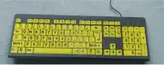 Large Print Computer Keyboard. Yellow keys Black Letters