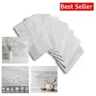 Art Deco White Birch Peel and Stick Wall Tiles - 100 Pieces for Home Renovation