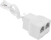 OSALADI Phone Cable Adapter Replacement Double Phone Jack Covers Telephone Phone Cable Splitter Adapter Line Splitter Cord Phone Cable Splitter Part for Home Multiple Wire Copper White