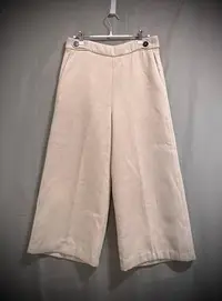 在飛比找Yahoo!奇摩拍賣優惠-Giordano ladies 杏色卡其高腰寬褲 保暖九分厚