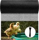 Plastic Chicken Wire, Durable Plastic Wire Mesh Fence 16.9 in X 33 FT Roll Black