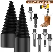 1/2Pcs Firewood Log Splitter High-Carbon Steel Wood Log Drill Bit with teJsp