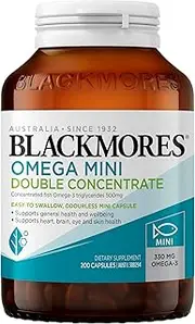 [Blackmores] Omega Mini Double Concentrate | Support the Health of Your Heart, Eyes, & Brain | 200 Capsules