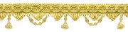 Beaded Fringe Trim with Gimp Header, Color# B7 - Light Gold [3 Yards]