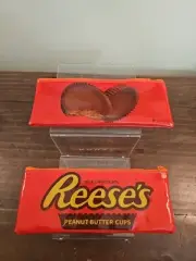 2 Reese’s Peanut Butter Cup Zipper Pencil Case 7.5” X 3”
