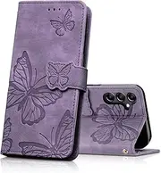 [CXTcase] Mobile Phone Case for Samsung Galaxy A25 5G Case, Protective Flip Case for Samsung Galaxy A25 5G, PU Leather Magnetic Butterfly Leather Case for Samsung Galaxy A25 5G, Purple