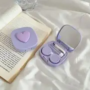 Baburu - Heart Contact Lens Case (various designs) Purple Heart - Purple - One Size