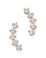 Bloomingdale's Fine Collection Diamond Ear Climbers in 14K Yellow Gold, 0.50 ct. t. w. OS