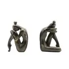 Thinker Bookends Figurine Bookend Desktop Female Ornament Bookshelf Resin Book