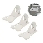 3 Pcs Flip Garage Child Safety Lock White Window Sliding Security