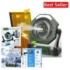Rechargeable Outdoor Fan with LED Lantern and 3 Speeds - Your Summer Essential