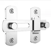 Stainless Steel Slide Latch Sliding Door Lock Locking Door Bolts + Screws