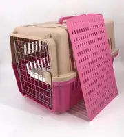 YES4PETS Large Airline Approve Dog Cat Crate Pet Carrier Cage With Tray And Bowl