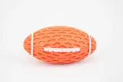Tough Heavy Duty Squeaky Dog Rubber Sports Rugby Ball - Durable fetch Toy