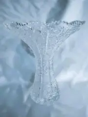 Czech bohemia crystal glass - Cut crystal vase 21cm/8