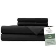 4 Piece Bed Sheet Set King Size, 100% Viscose Derived from Bamboo Sheets Set ...