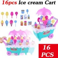 在飛比找蝦皮購物優惠-16pcs Ice cream Cart Snacks Um