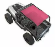 SpiderWebShade Mesh Bikini Top-Pink, for Jeep YJ; SWS-SHDTOP-01-YJ-PNK
